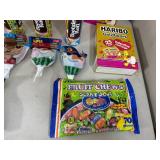 Assorted Candy, Haribo Gummies, Fruit Chews, Tootsie Roll Banks, Etc