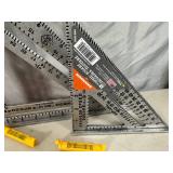 New Swanson 12 inch Speed Square, 7 inch Speed Square and 2 Line Levels