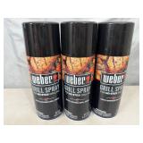 3 New Cans of Weber Grill Spray