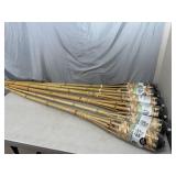 6 New Bamboo Tiki Torches