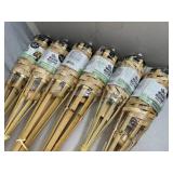 6 New Bamboo Tiki Torches