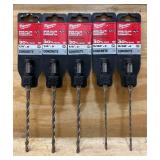 Milwaukee SDS Plus 2-Cutter Carbide tip lot of 5