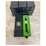 Lucky Brand Bracelet Keychain Leather KeyRing Clover Silvertone Charm (lot of 10)