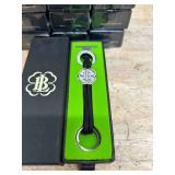 Lucky Brand Bracelet Keychain Leather KeyRing Clover Silvertone Charm (lot of 10)