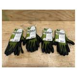 Bellingham Bamboo Gardener Unisex Palm-dipped Gardening Gloves Green S (lot of 4)