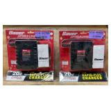 Bauer 3 Amp Rapid-Plus Charger 20v lot of 2