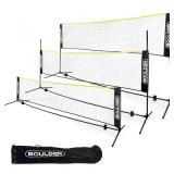 Boulder - Large Bin of - Instanet Badminton Height-Adjustable Portable Net, 17 FT, Black/Yellow (Bin Not Included)