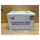TAC Global Solutions POWDERED FREE NITRILE GLOVES size LG