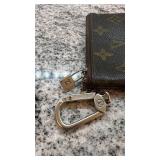 Louis Vuitton Monogram Canvas Key Pouch with Chain and Clasp