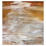 LR - Large Original Abstract Painting by James in Ornate Frame