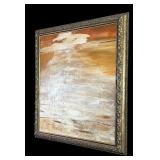 LR - Large Original Abstract Painting by James in Ornate Frame