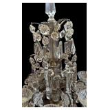 LE - Pair of Vintage Crystal Candelabras with Dangling Prisms