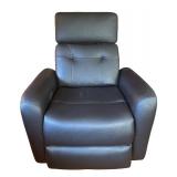 LR - Abbyson Gray Faux Leather Reclining Chair