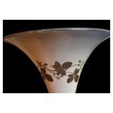LR - Vintage Metal Up Light Lamp with Floral Pattern