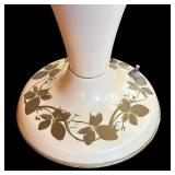 LR - Vintage Metal Up Light Lamp with Floral Pattern