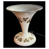 LR - Vintage Metal Up Light Lamp with Floral Pattern