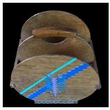 LR - Vintage Wooden Literature Stand with Art Deco Design