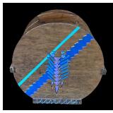 LR - Vintage Wooden Literature Stand with Art Deco Design