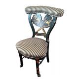 LR - Antique French Prie Dieu Prayer Chair