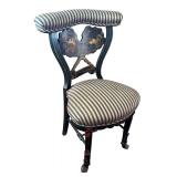 LR - Antique French Prie Dieu Prayer Chair