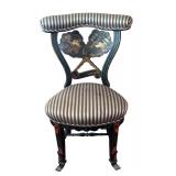 LR - Antique French Prie Dieu Prayer Chair
