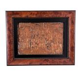 LR - Pair of Vintage Embossed Copper Wall Plaques