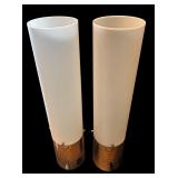 LR - Pair of Vintage Contemporary Dimmable Tube Lamps
