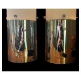 LR - Pair of Vintage Contemporary Dimmable Tube Lamps