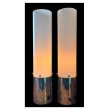 LR - Pair of Vintage Contemporary Dimmable Tube Lamps
