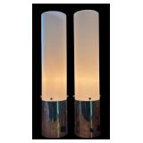 LR - Pair of Vintage Contemporary Dimmable Tube Lamps