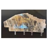 LR - Abstract Resin Sculpture with Textured Edges