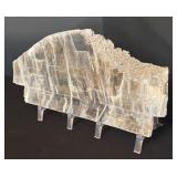 LR - Abstract Resin Sculpture with Textured Edges