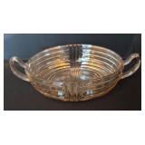 LR - Vintage Pink Depression Glass Assortment with Platters, Bowls, Butter Dish and More