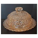 LR - Vintage Pink Depression Glass Assortment with Platters, Bowls, Butter Dish and More
