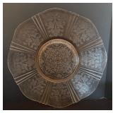 LR - Vintage Pink Depression Glass Assortment with Platters, Bowls, Butter Dish and More