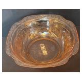 LR - Vintage Pink Depression Glass Assortment with Platters, Bowls, Butter Dish and More