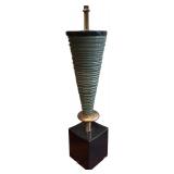 LR - Vintage Mid Century Spiral Cone Rembradt Table Lamp
