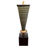 LR - Vintage Mid Century Spiral Cone Rembradt Table Lamp