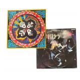 LR - Kiss Vinyl Album Lot Including Rock and Roll Over and Alive