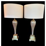 LR - Pair of Possini Euro Design Gigi Modern Table Lamps