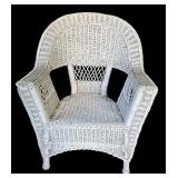 P - Pair of Vintage Wicker Arm Chairs