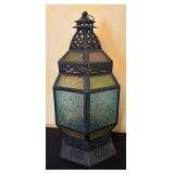 LR - Decorative Metal Lantern with Embossed Details