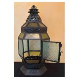 LR - Decorative Metal Lantern with Embossed Details