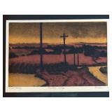 LR - "Fertile Ridge" Trial Proof Etching by Larry Welo