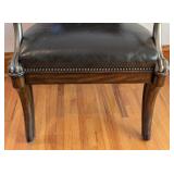 UL - Vintage Armchair with Lion Head Armrests and Unique Tiger Patch Back