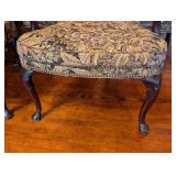 ML - Set of 6 Vintage Upholstered Armchairs with Carved Wood Frames