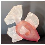 UL - Frosted Art Glass Fish Sculpture