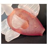 UL - Frosted Art Glass Fish Sculpture