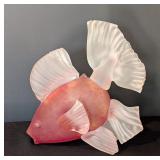 UL - Frosted Art Glass Fish Sculpture