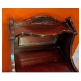 ML - Victorian Mahogany Fall Front Coal Purdonium with Carved Floral Panel